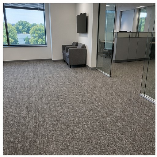 Freshly cleaned office carpet